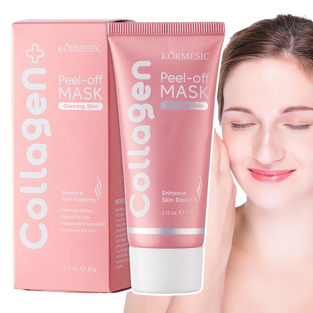 

60g Collagen Overnight Peel-Off Mask,Deep Cleansing Collagen Pore Minimizing Mask,Hydrates & Brighten-Complexion For Skin Care
