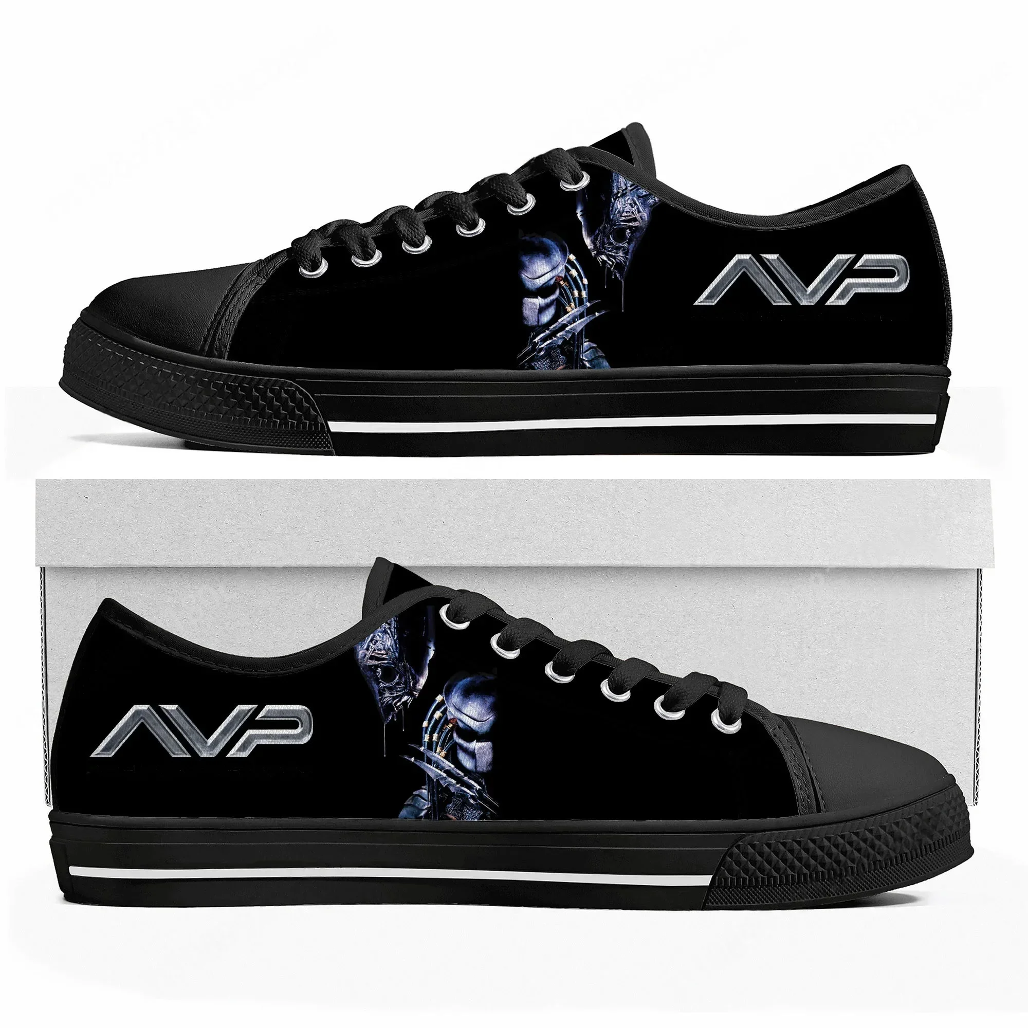 

The Predator Alien Movie Low Top Sneakers Mens Womens Teenager Canvas High Quality Sneaker Casual Custom Made Shoes DIY Shoe