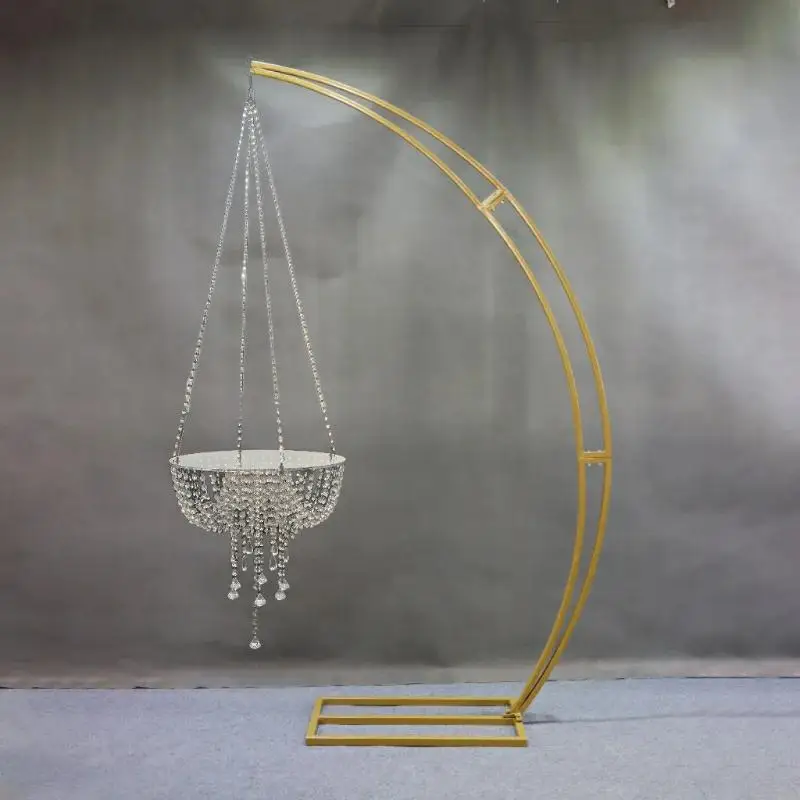 

Crystal Cake Candy Dessert Chandelier Pendant Hanging Flower Arch Display Shelf Birthday Party Stage Backdrops Props Rack