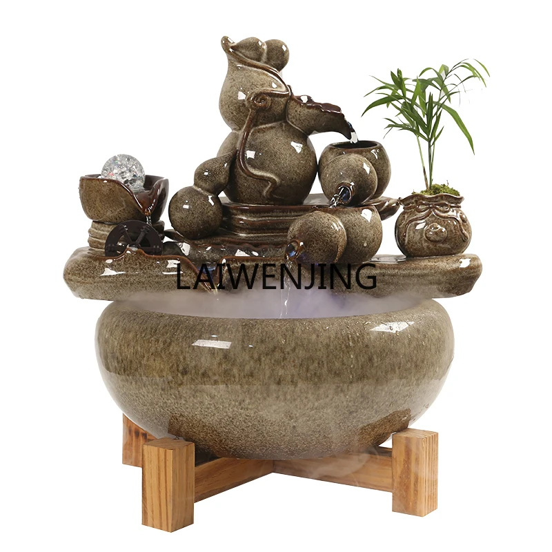 MJY feng shui wheel ornament lucky gourd Shengcai fountain decoration housewarming gift