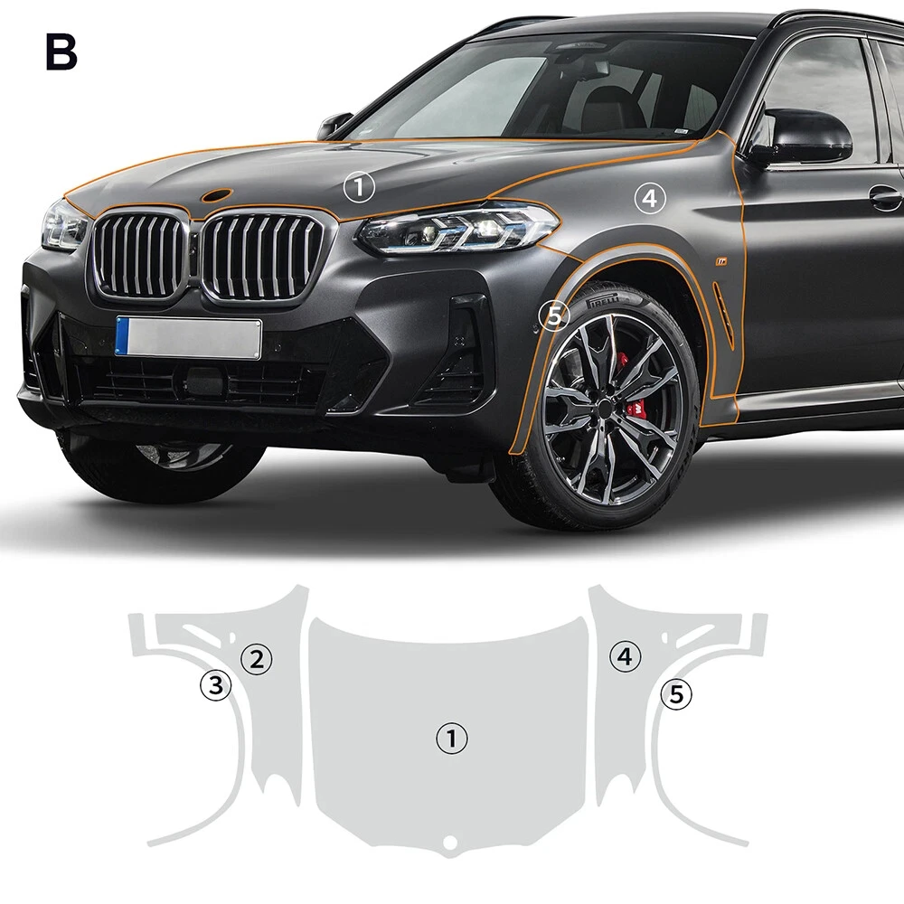 

9Mil TPU Scratch-resistant Car Paint Protection Film For BMW X3 M-Sport M G01 2022-2023 Car Body Transparent Bra Per-cut PPF