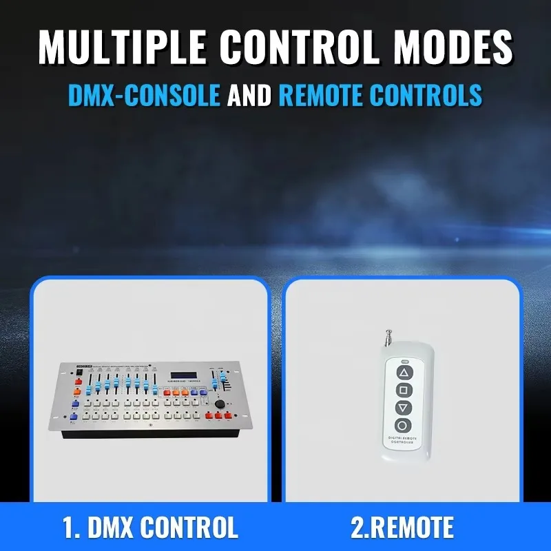 4 Head 1500W RGBW LED DMX Remote Control LED Smoke Fog Bubble Machine for Outdoor Christmas Wedding Party