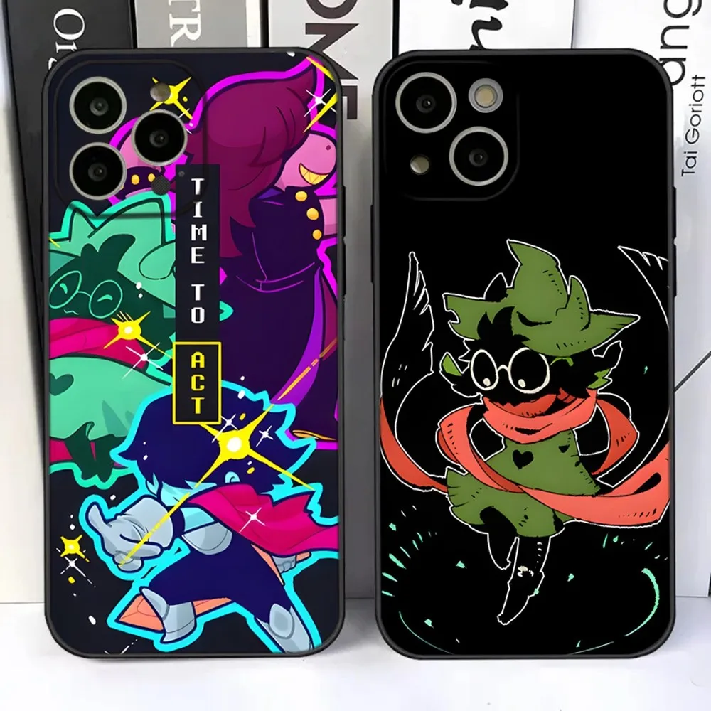 D-Deltarune Ralsei Phone Case For iPhone 15,14,13,12,11 Plus,Pro,Max,XR,XS,X,7,8 Plus,SE,Mini Silicone Soft