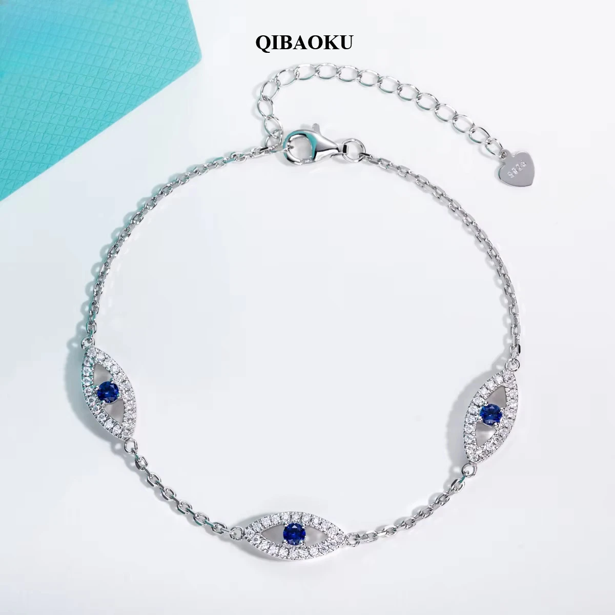 QIBAOKU Moissanite Bracelet GRA S925 Sterling Silver 18K Gold Plated 18+5cm Adjustable Bracelets Anklet for Women Jewelry 2026
