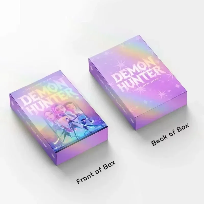 การ์ดเลเซอร์ Kpop Demon Hunter สำหรับเด็กชายและเด็กหญิง การ์ตูนอนิเมะ แฟชั่นน่ารักสำหรับนักเรียน ของสะสมการ์ด ของขวัญ
