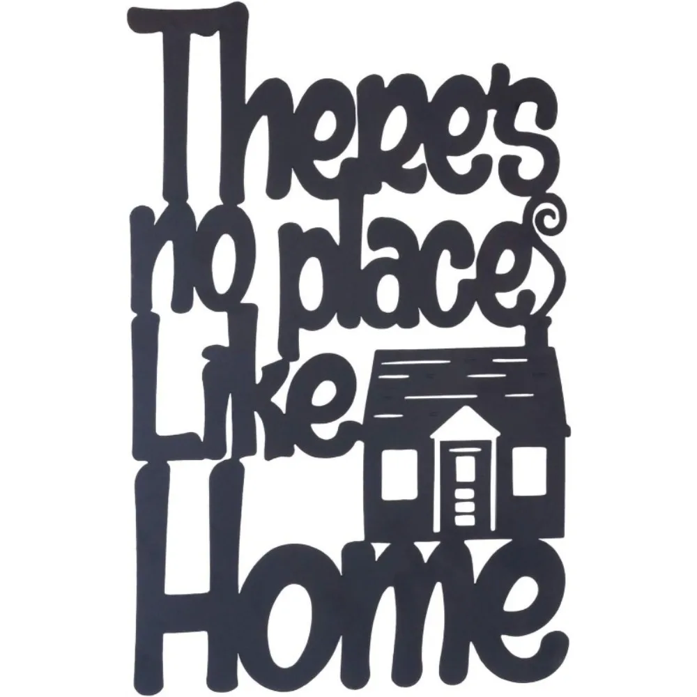 1 Piece Black Metal Wall Art Script Plaque, Inspirational Hanging Decor for Home