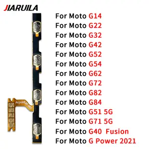 Bilashmart Power Button Switch  Volume Up / Down On / Off Button Flex Cable Moto G14 G22 G32 G42 G40 Fusion G52 G54 G62 G71 5G G72