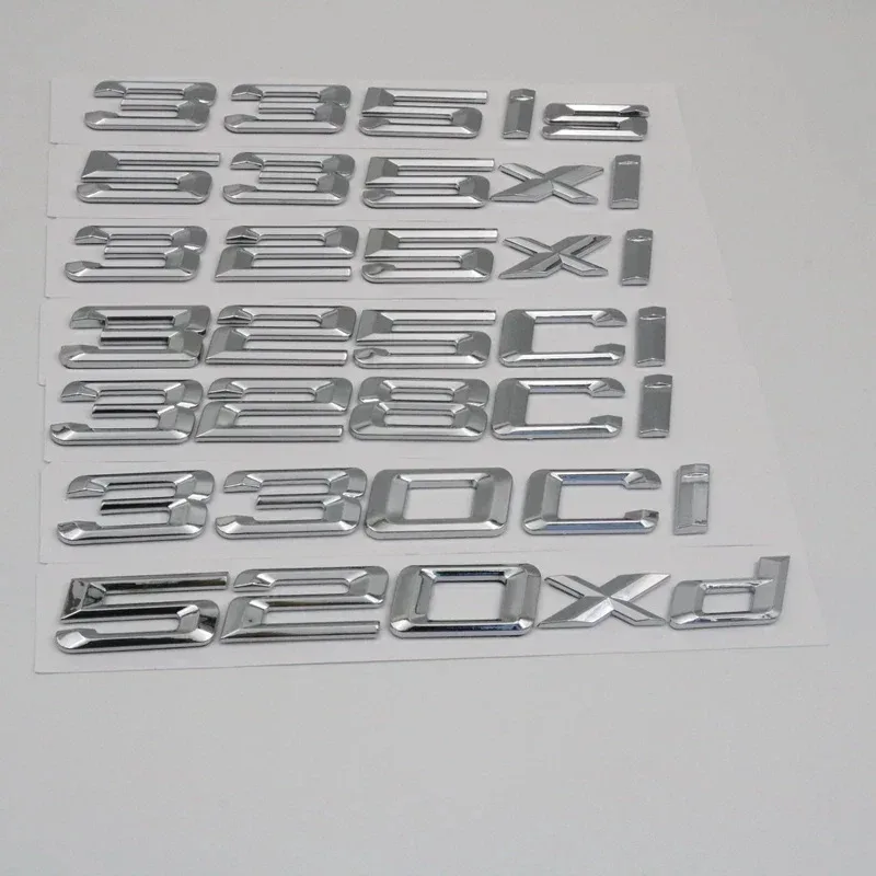 

3D Chrome Black ABS Letter Emblem Trunk Sticker for 328ci 330ci 325ci 535xi 520xi 530xi 520xd 530xd 320xd Car Badge Accessories
