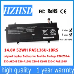 14.8v 52WH PA5136U-1BRSオリジナルノートパソコンのバッテリー東芝portege Z30 Z30-A Z30-AK04S Z30-A1301 Z30-B K10M Z30-C PA5136U