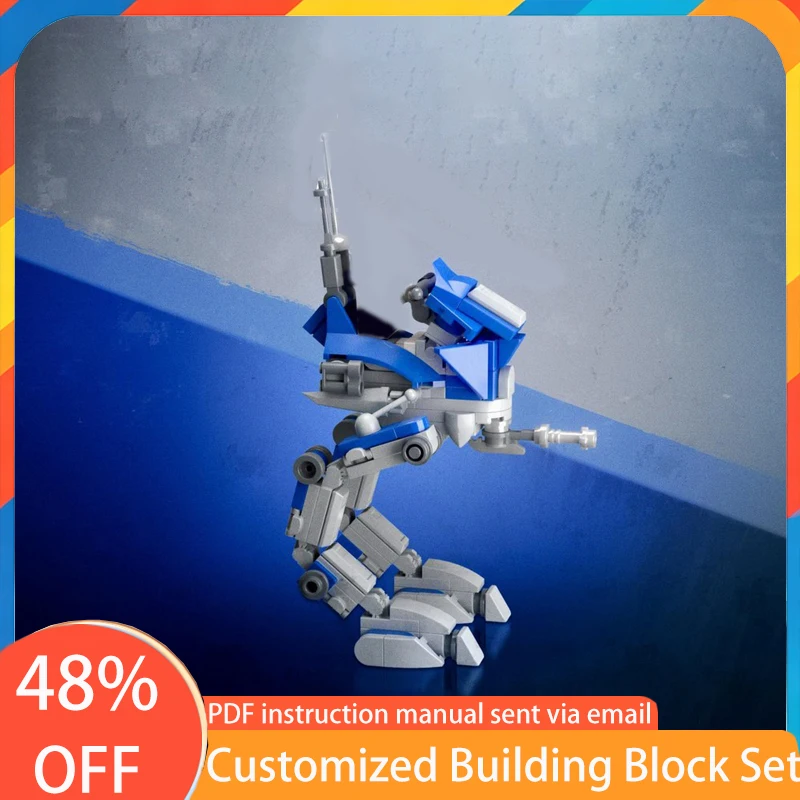 

132 PCS Star Battle PiXEL-DAN AT-RT WALKER 2024 - MINIFIG SCALE - 501st, 442nd, 312th MOC Customize DIY Boys Festival Toy Gift