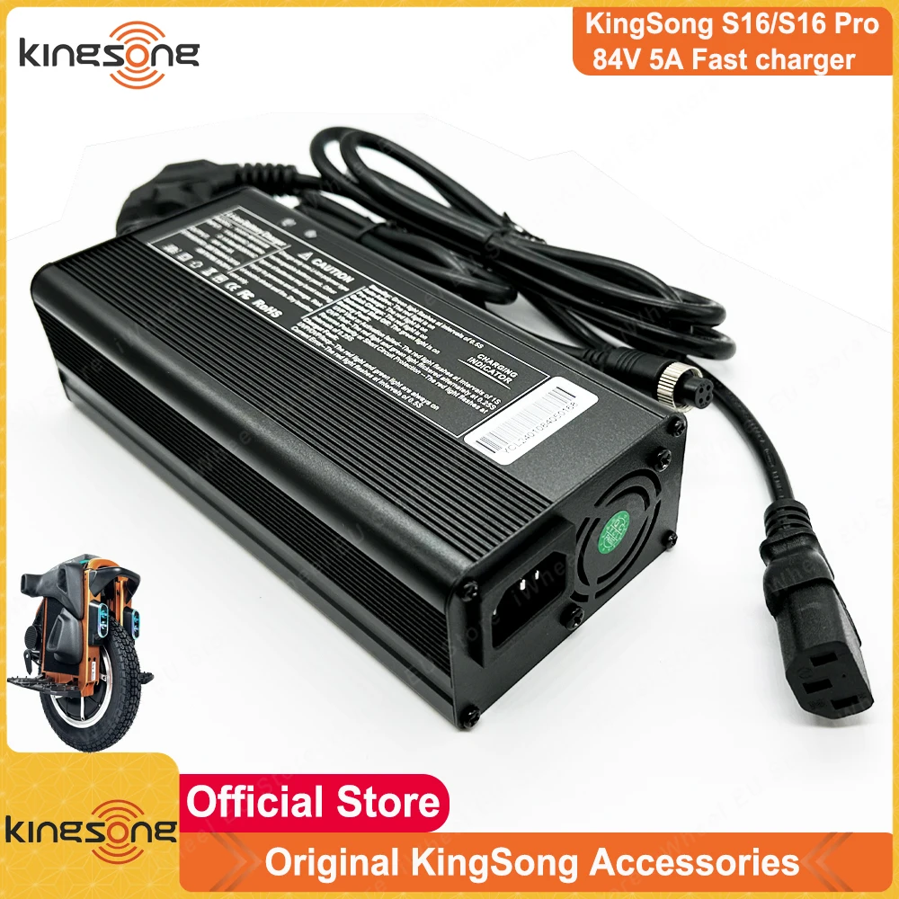 Original KingSong S16 Fast Charger KingSong S16 Pro Fast Charge 84V 5A Fast Charger for KingSong S16/S16 Pro Electric Unicycle