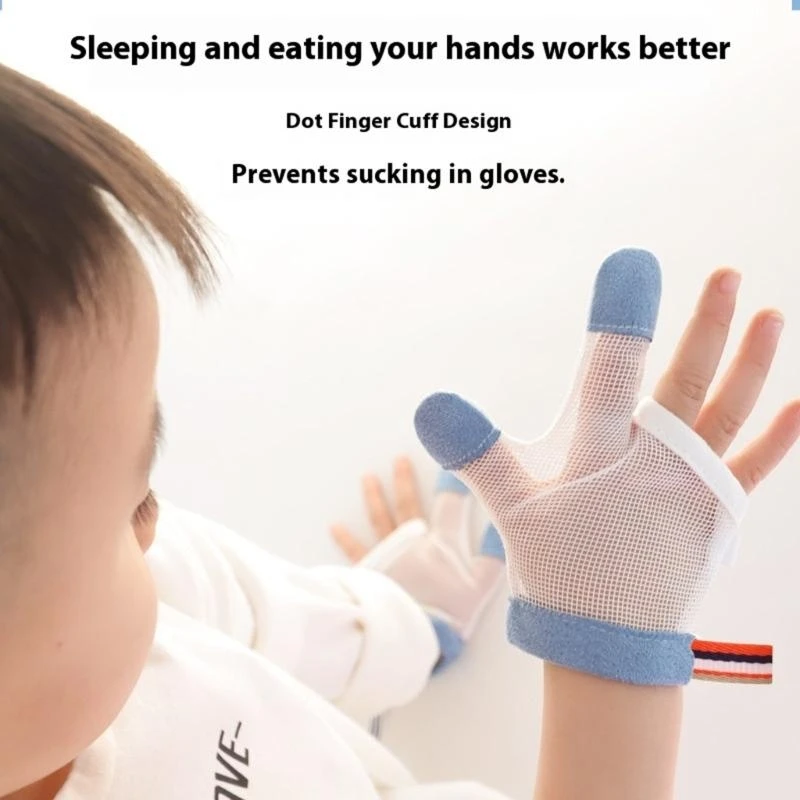 Guantes a prueba succión para bebés, manoplas diseño ajustable para bebés 6 a 24 meses