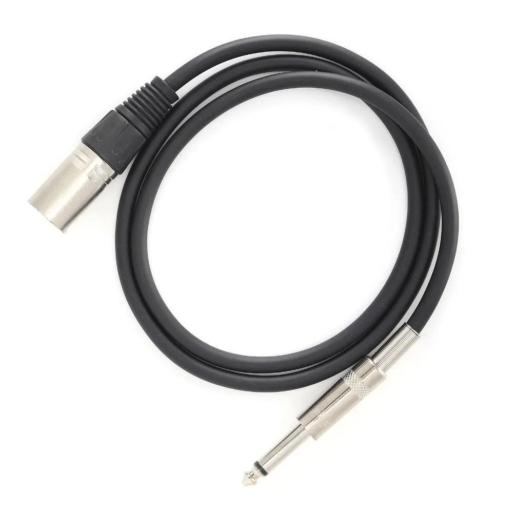 3PIN XLR Male to 1/4 Inch Male 6.35mm XLR Male to TRS Jack Microphone Line Plug and Play Balanced Audio Cable