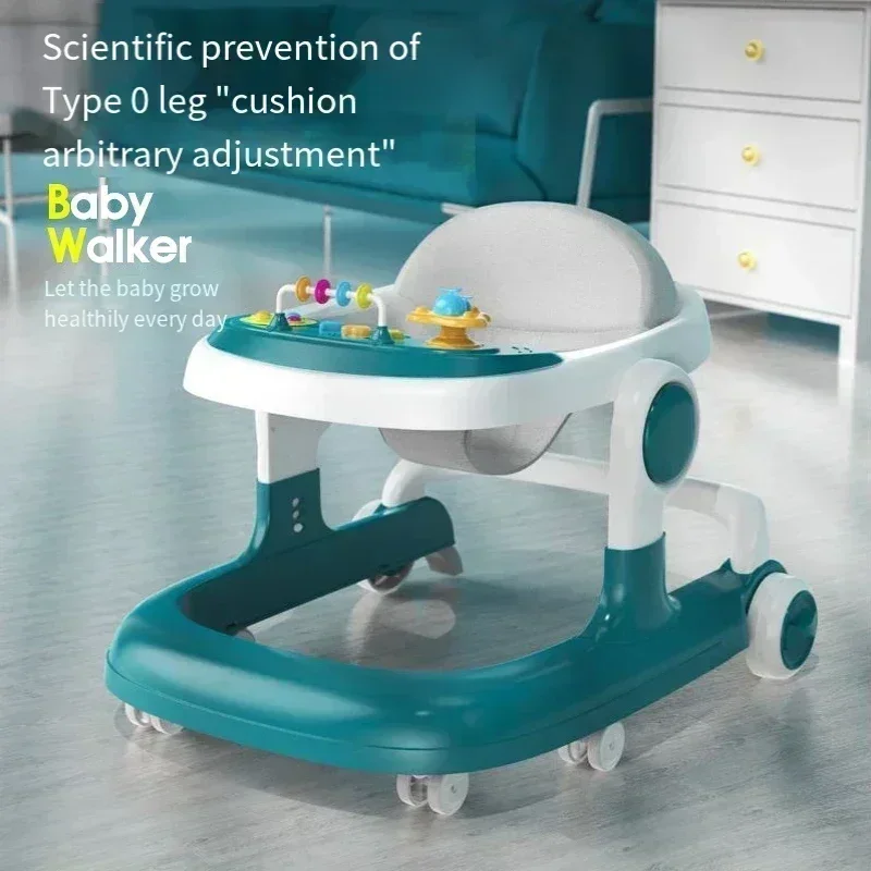 Baby Walker Anti-O-leg Anti-rollover Children's Walker Car 0-3 Years Old Boys and Girls Baby Music Early Education Can Push Car