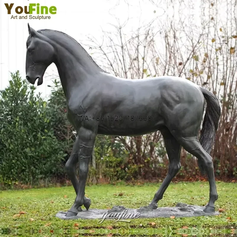 Wmwmnu Life Size Modern Outdoor Animal Resin Fiberglass Horse Garden Statues