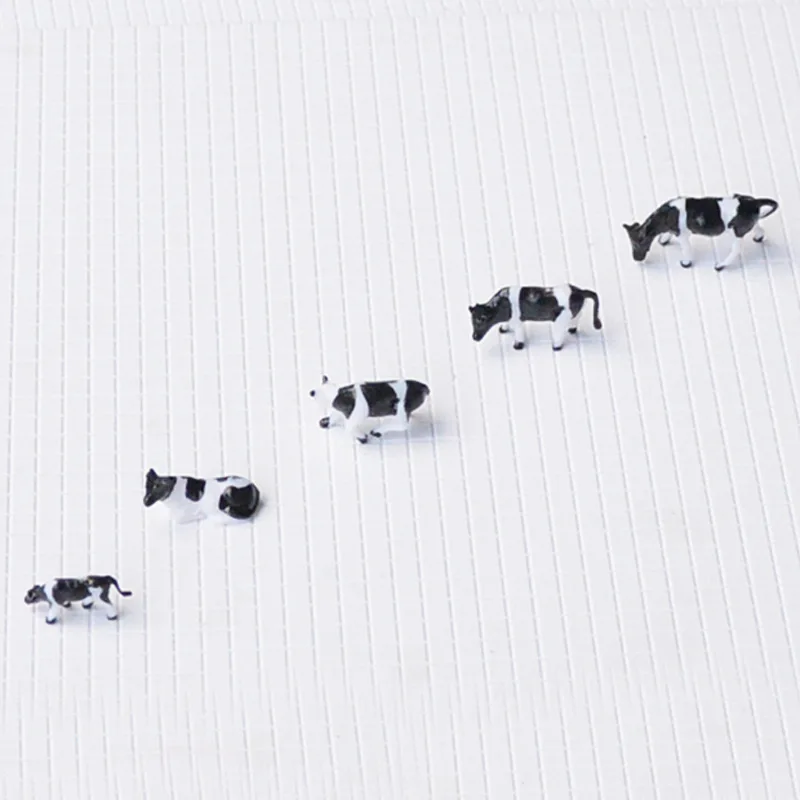1：87 Miniature Cow Ox Bull Cattle Figurines Farm Models Fairy Garden Sandbox Landscape Action Figures Toys Ornaments - view 2