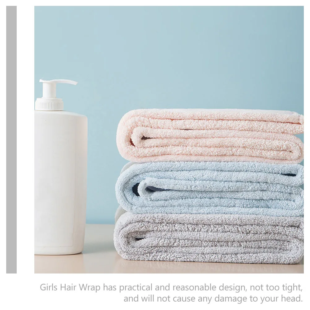 

2Pcs Water-Absorption Hair Wrap Fast Drying Hair Towels for Women Comfortable Lightweight Shower Bath Hat Double Layer Quick Dry