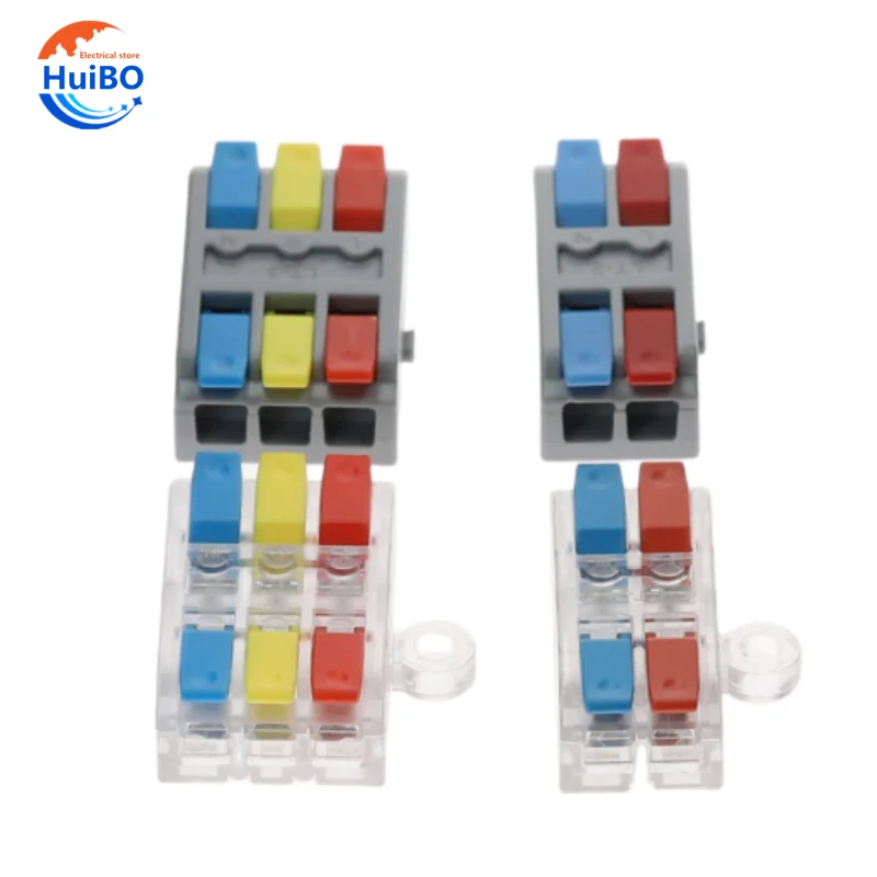 Universal Compact Connector Splitter Quick Electrical Cable Splice terminal Block Hard And Soft Wire Universal Quick Terminal