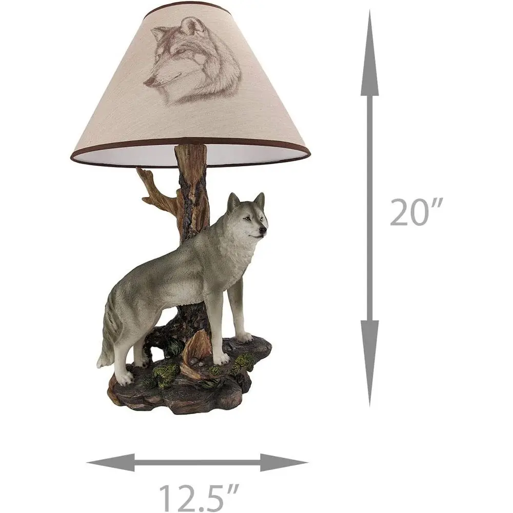Gray Wooden Twilight-Inspired Table Lamp view 5