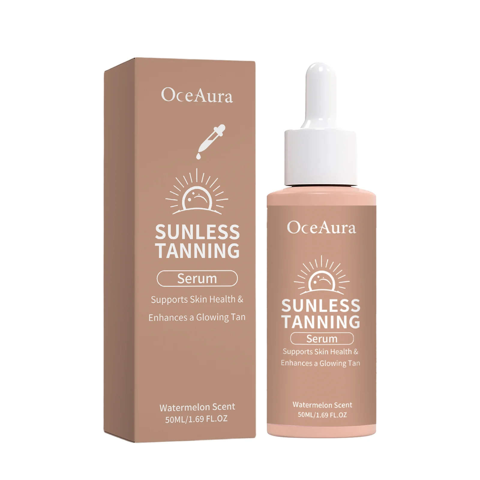 Sunless Tanning Essence Bronze Bronzer Natural Looking Body Face Solarium Self Tanner Bronzer Liquid Sunless Tanning Products
