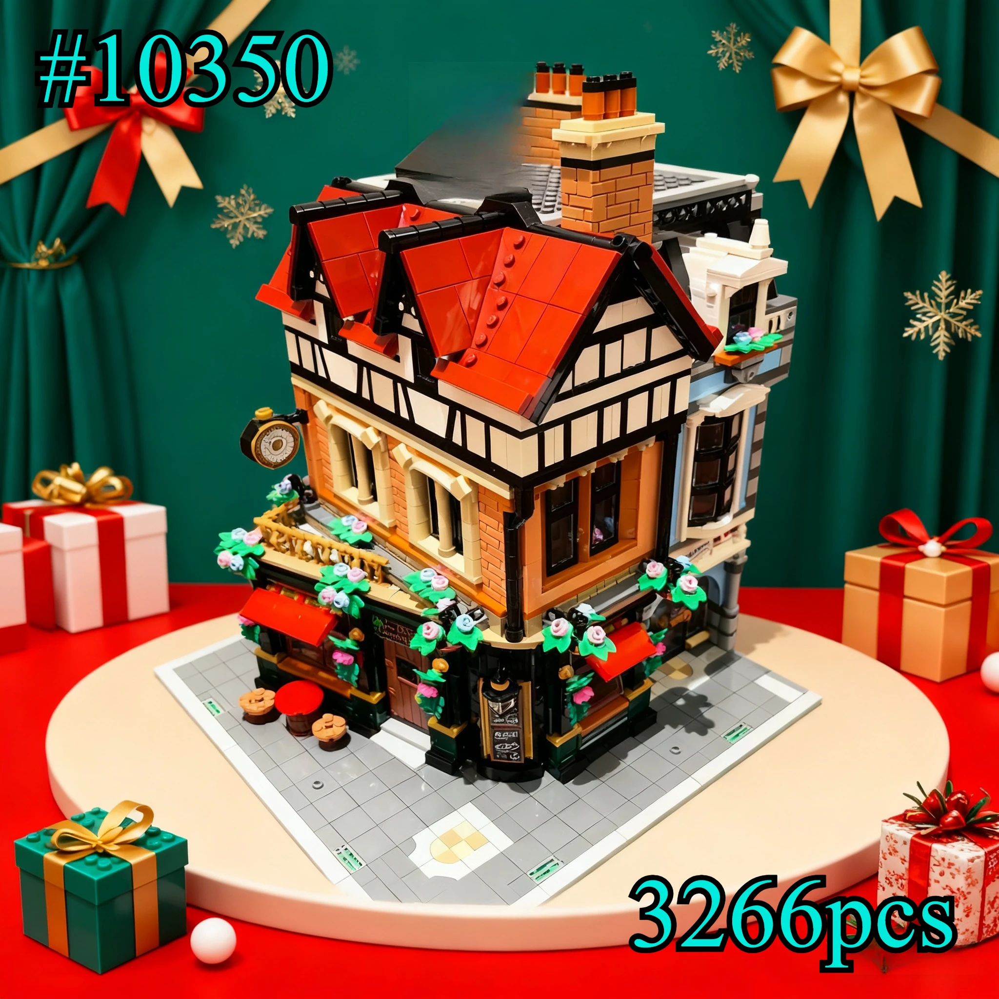 مجموعات مكعبات بناء العمارة الرجعية 10350 متوافقة مع جزيئات ليغو مناسبة لهدايا عيد الميلاد 3266 قطعة