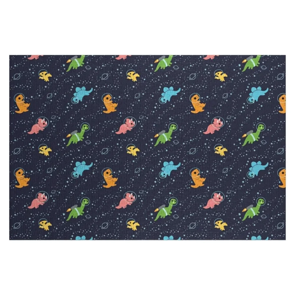 

Dinosaurs In Space Pattern Jigsaw Puzzle Personalized Child Gift Custom Wood Personalized Gift Married Puzzle