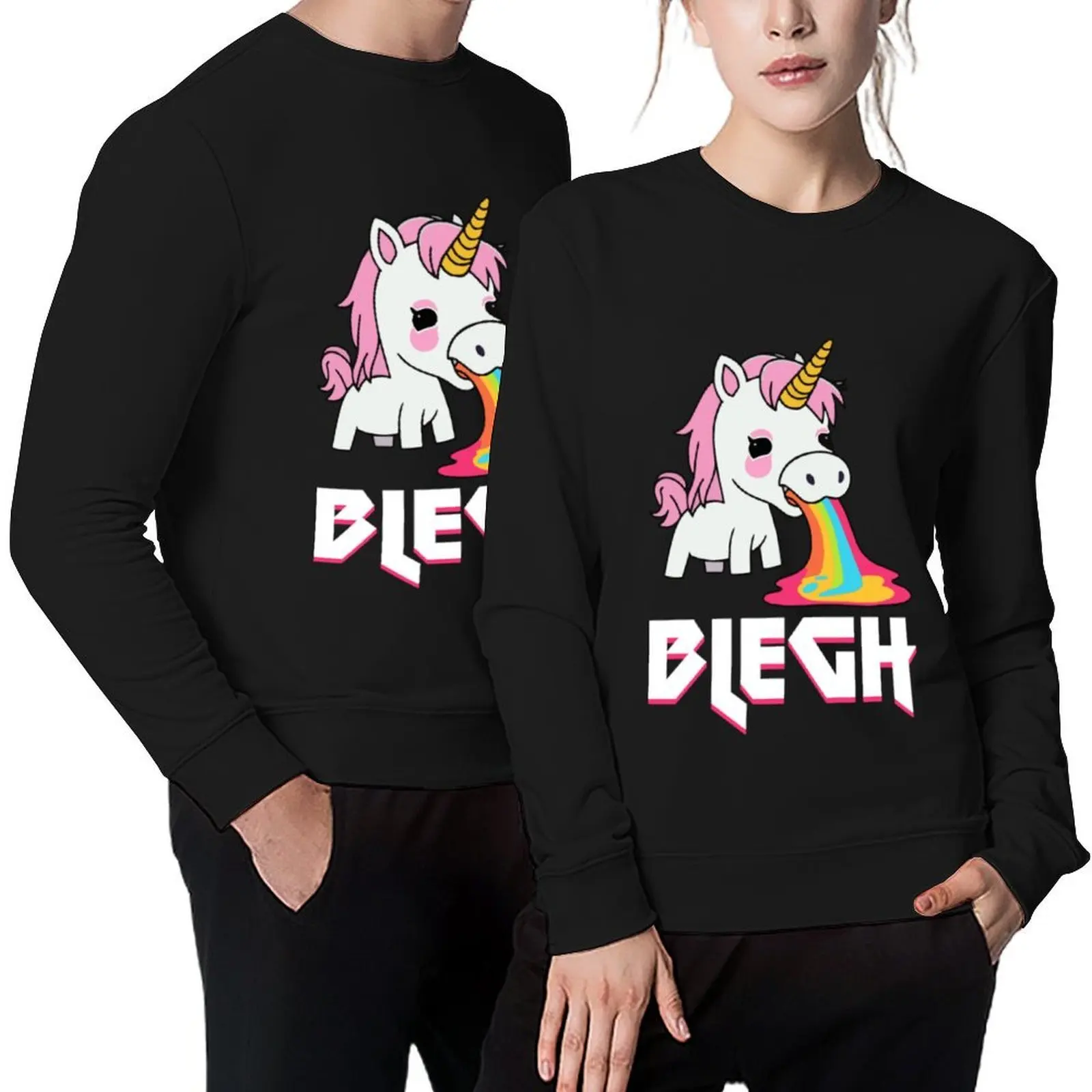 Blegh Heavy Metal Metalcore Deathcore Unicorn6 Pullover men's clothes clothes for men winter clothes sports sweatshirt man