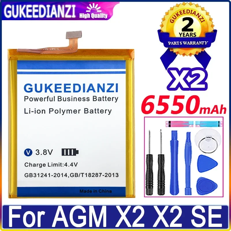 

Аккумулятор X 2 6550 мАч для аккумуляторов AGM X2 X2 SE + Бесплатные инструменты