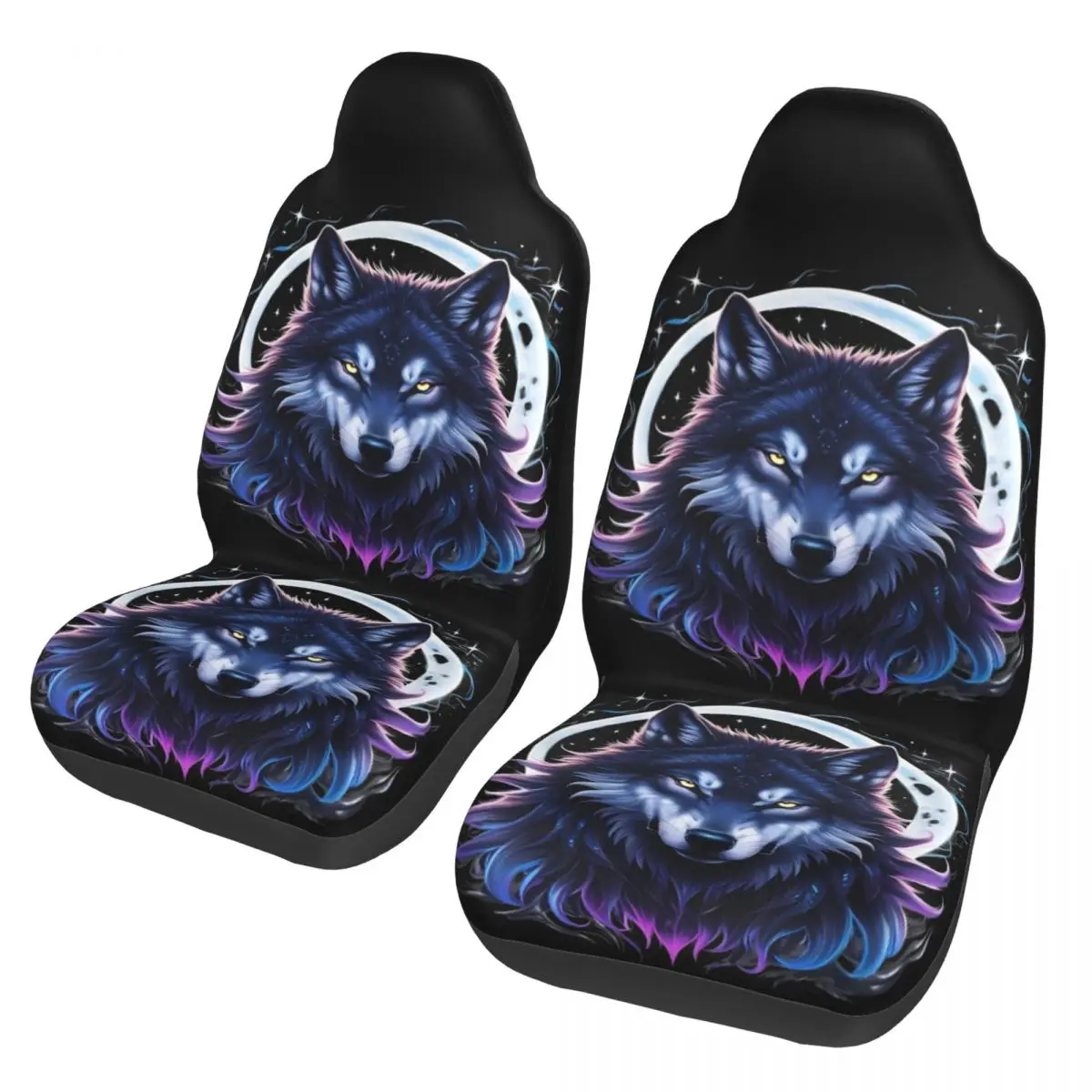 Cool Blue Wolf Universal Car Seat Cover Four Seasons AUTOYOUTH Auto Seat Cover Fiber Hunting