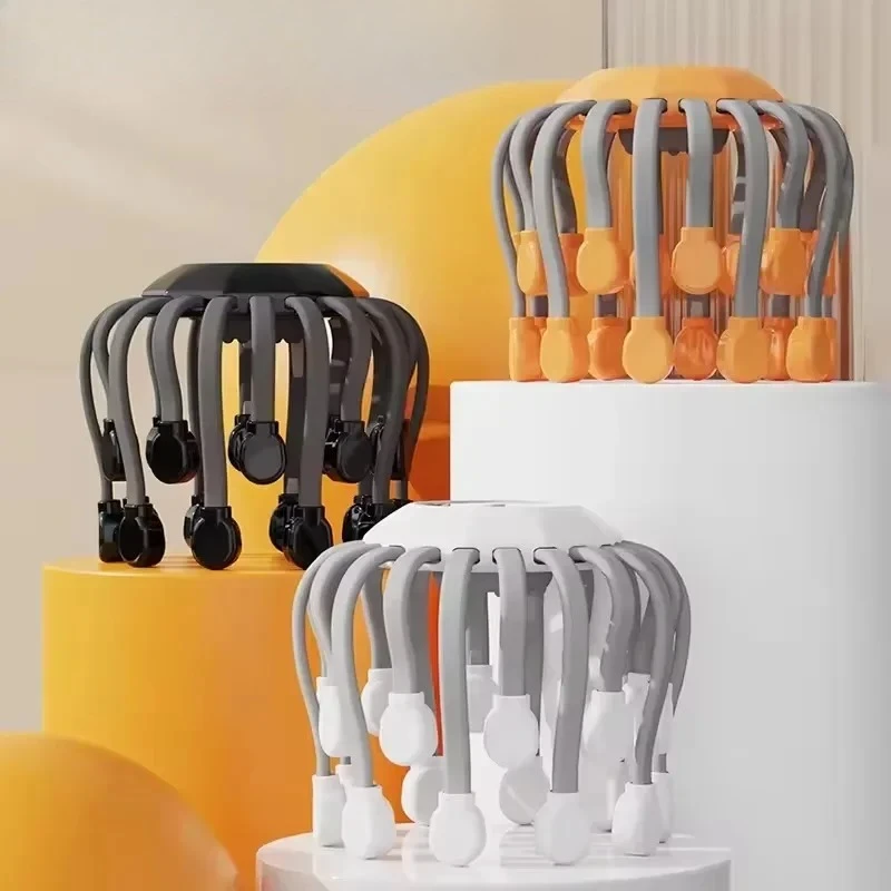 Vibrating head massager relieves headaches and dry hair repair