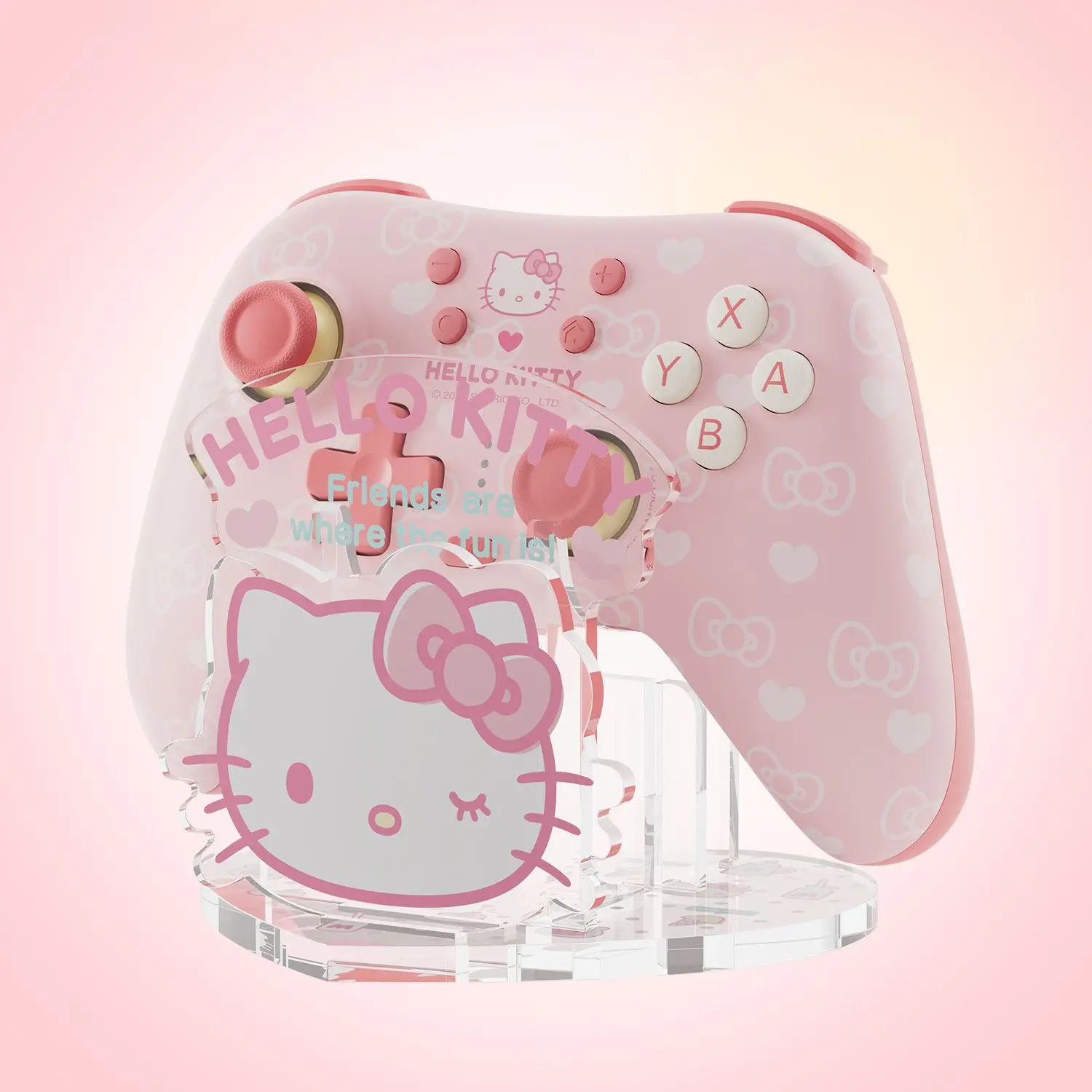 For Hello Kitty Gamepad Wireless Bluetooth Adapted for Switch PC Steam Mobile Phone Ns2 Send To Friends Birthday Gift Lovely New - view 2