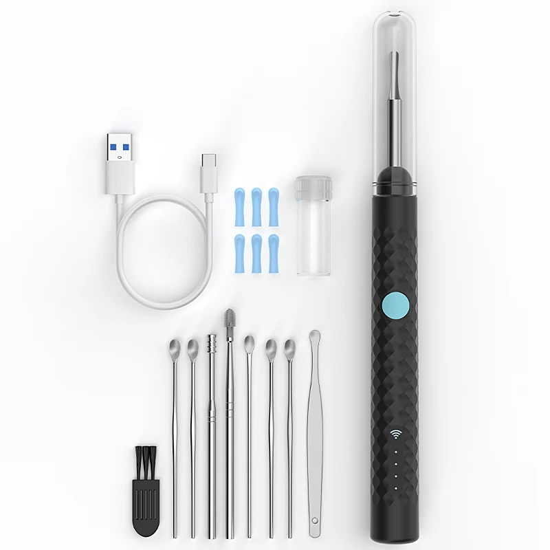 Visuele draadloze otoscoop Ultradunne 4,2 mm camera HD 1080P Oorscope WiFi-endoscoop voor iOS/Android met oorsmeerreinigingsgereedschap