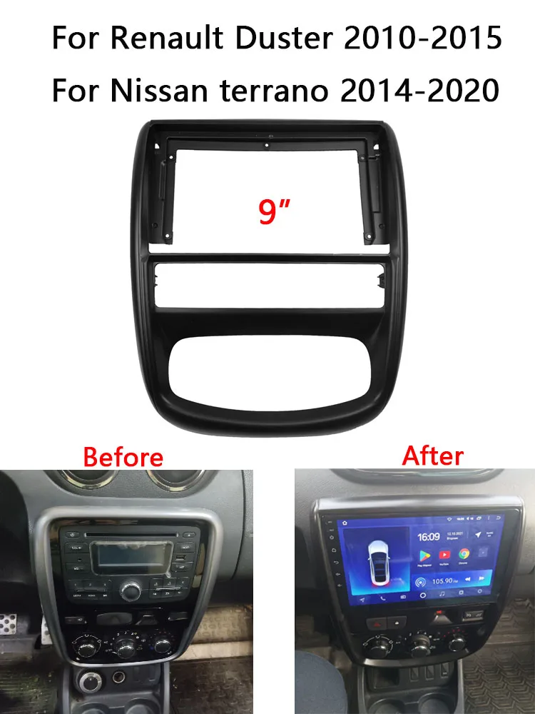 

9inch android Car Radio Fascia for RENAULT Dacia Duster 2012-2014 big screen Android Radio Audio Dash Fitting Panel Kit