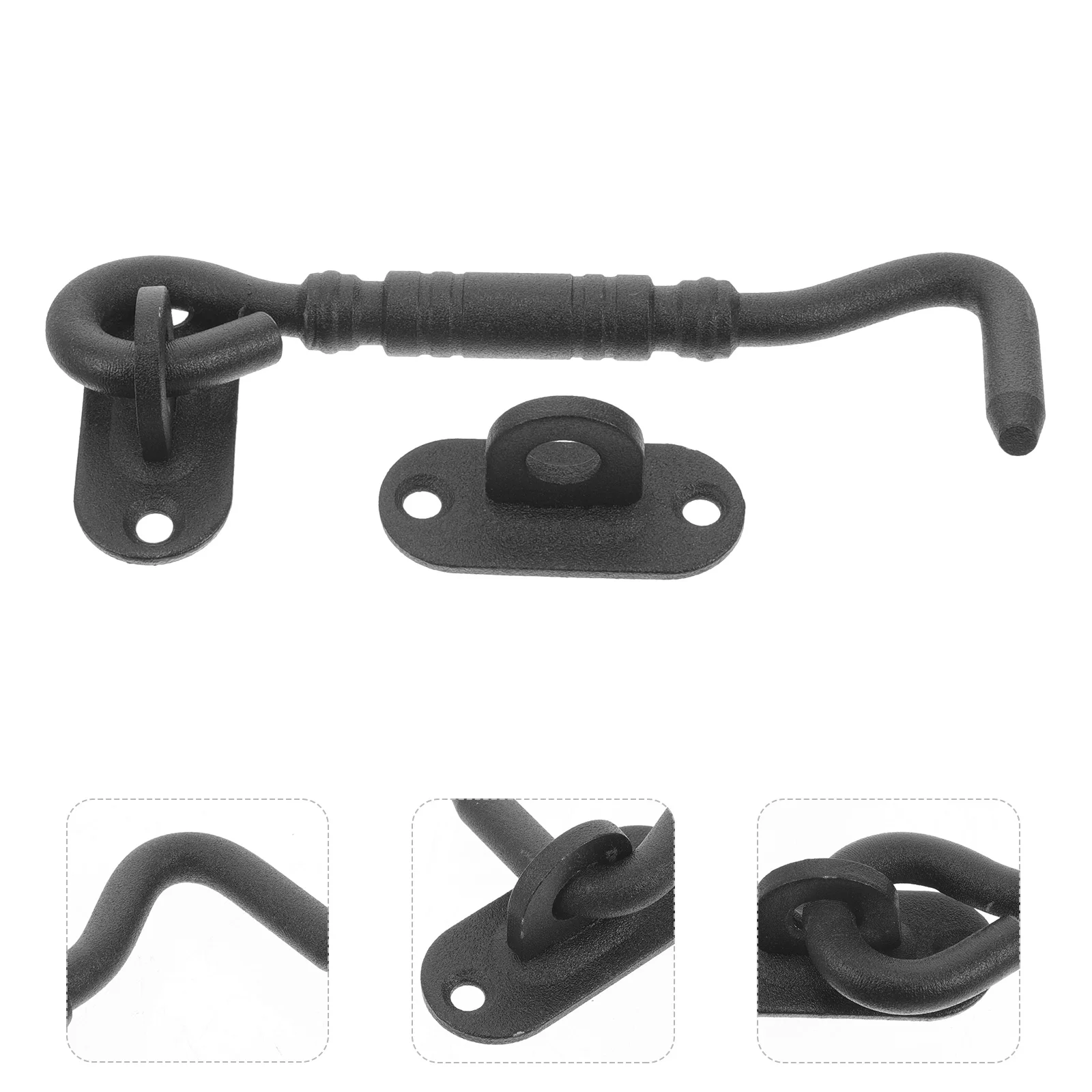 Barn Door Latch Hook Gate Lock and Garage Stainless Steel Window Frosted