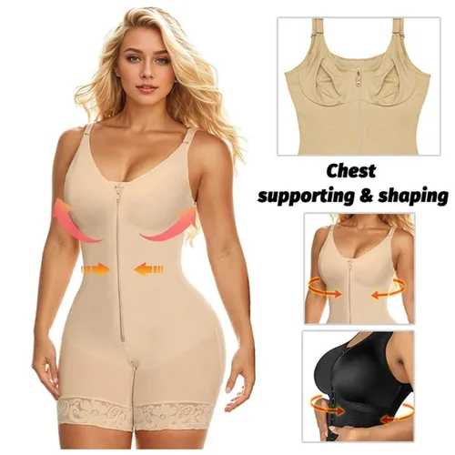 Imagen 2 del producto Faja adelgazante moldeadora para mujer, corsé reductor, moldeador de cuerpo, levantador de glúteos, vaina sin costuras, prendas de compresión para mujer