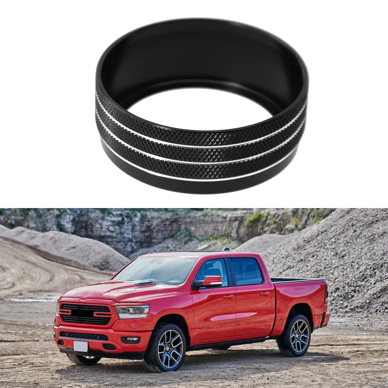 Perfect Fit Black Gear Shift Switch Button Knob Cover Ring for Dodge for RAM 1500 2018 2020 Enhance Your Driving Experience