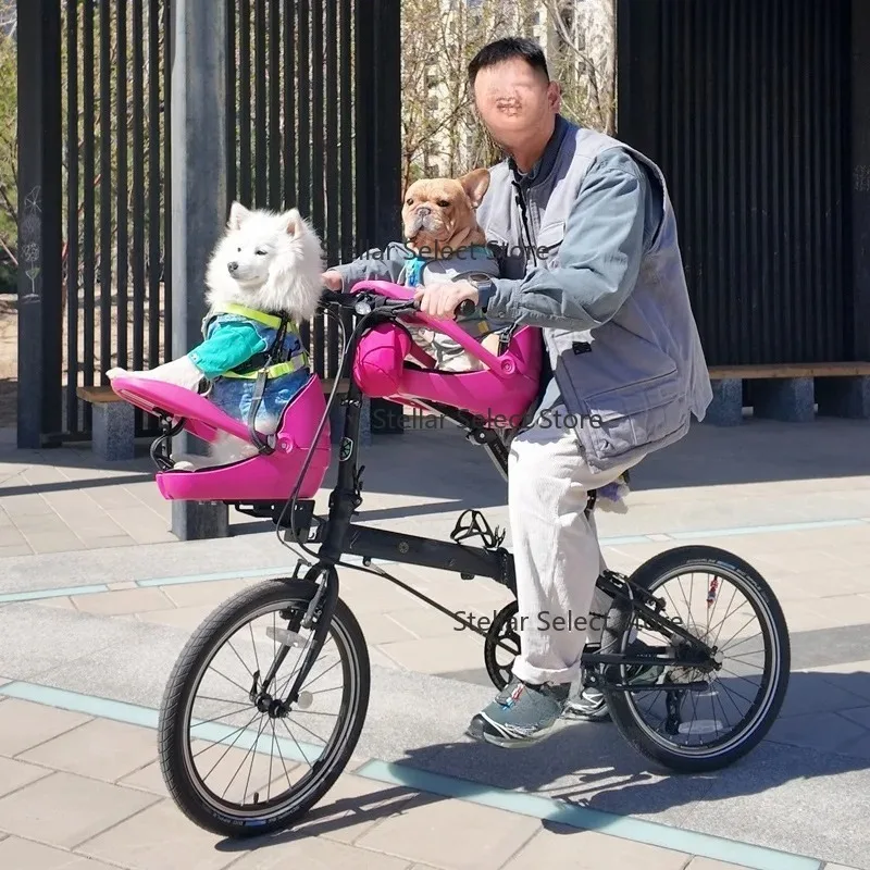 Klappbarer Fahrrad- und Rennradkorb für Haustiere, Sicherheitssitz für Hunde