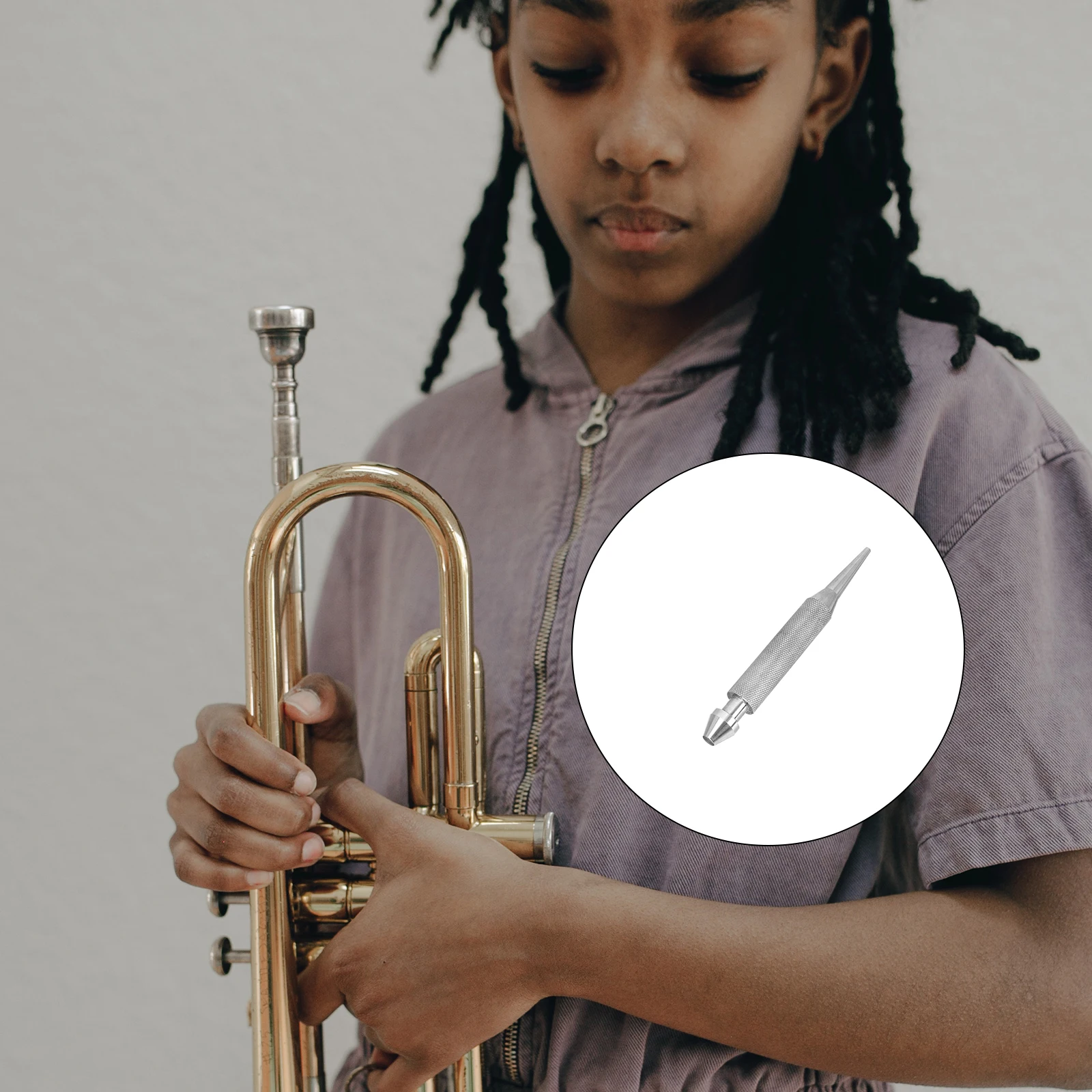 

Durable Trumpet Mouthpiece Truing Tool Long Service Life Diamond Shaped Thread Flugelhorn Repair Accessory