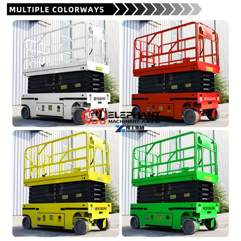 New Free Shipping 6m 10m Mobile Hydraulic Scissor Lift Table Electric Elevating Work Platform Scissor Lift