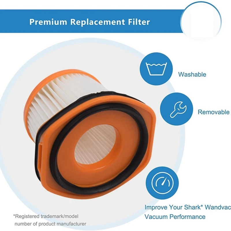 فلتر بديل لنظام القرش واندفاك ، WV360 ، WS620 ، WS630 ، WS632 ، عصا لاسلكية فراغ ، الأجهزة إلى XFFWV36 ، تعزيز ، 6 قطعة