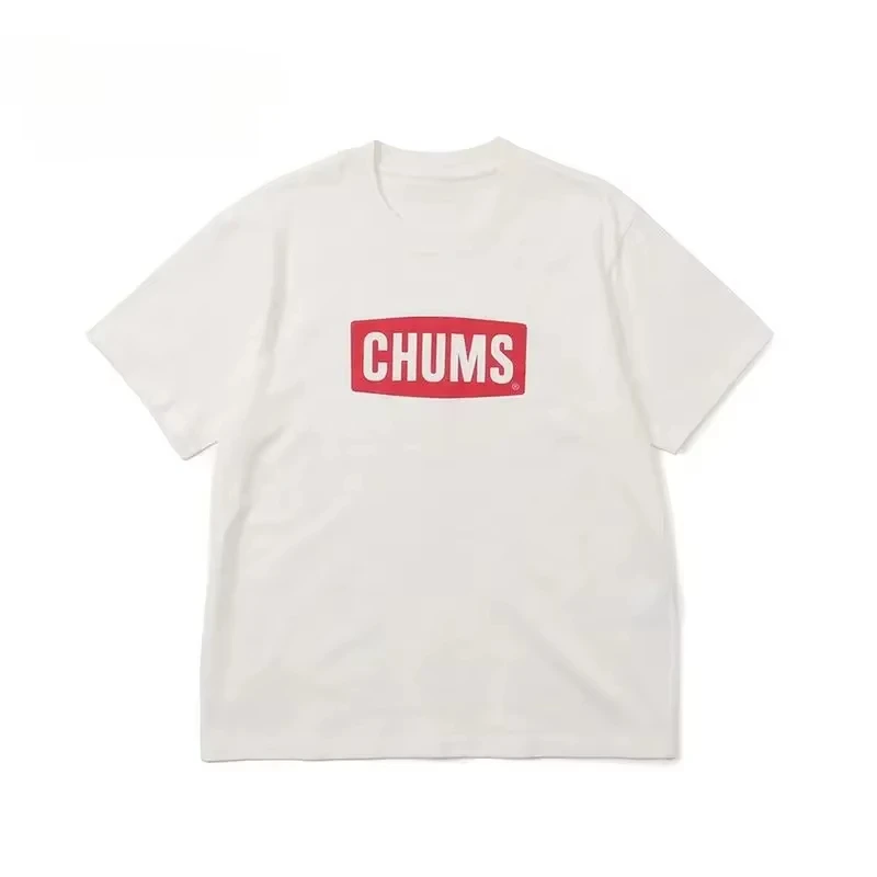 Kaus Olahraga Katun All-in-one untuk Pria dan Wanita, Kaus Leher Bulat Cetak Lengan Pendek Longgar, Lengan Pendek Kualitas Tinggi