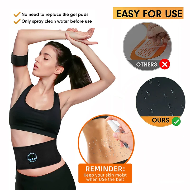 Vibration Abdominal Muscle Stimulator Toner EMS Abs Abdomen Trainer Slimming Belt Weight Loss Home Fitness Equiment Dropshipping