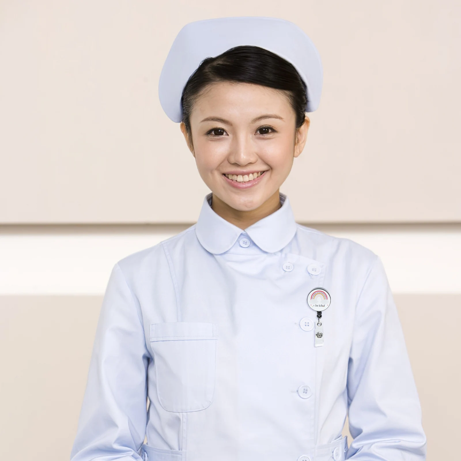 

2Pcs Retractable Badge Reels Rainbow Alligator Clip Nurse Badge Holder Reels Lightweight Key Card Holder for Office Hospital