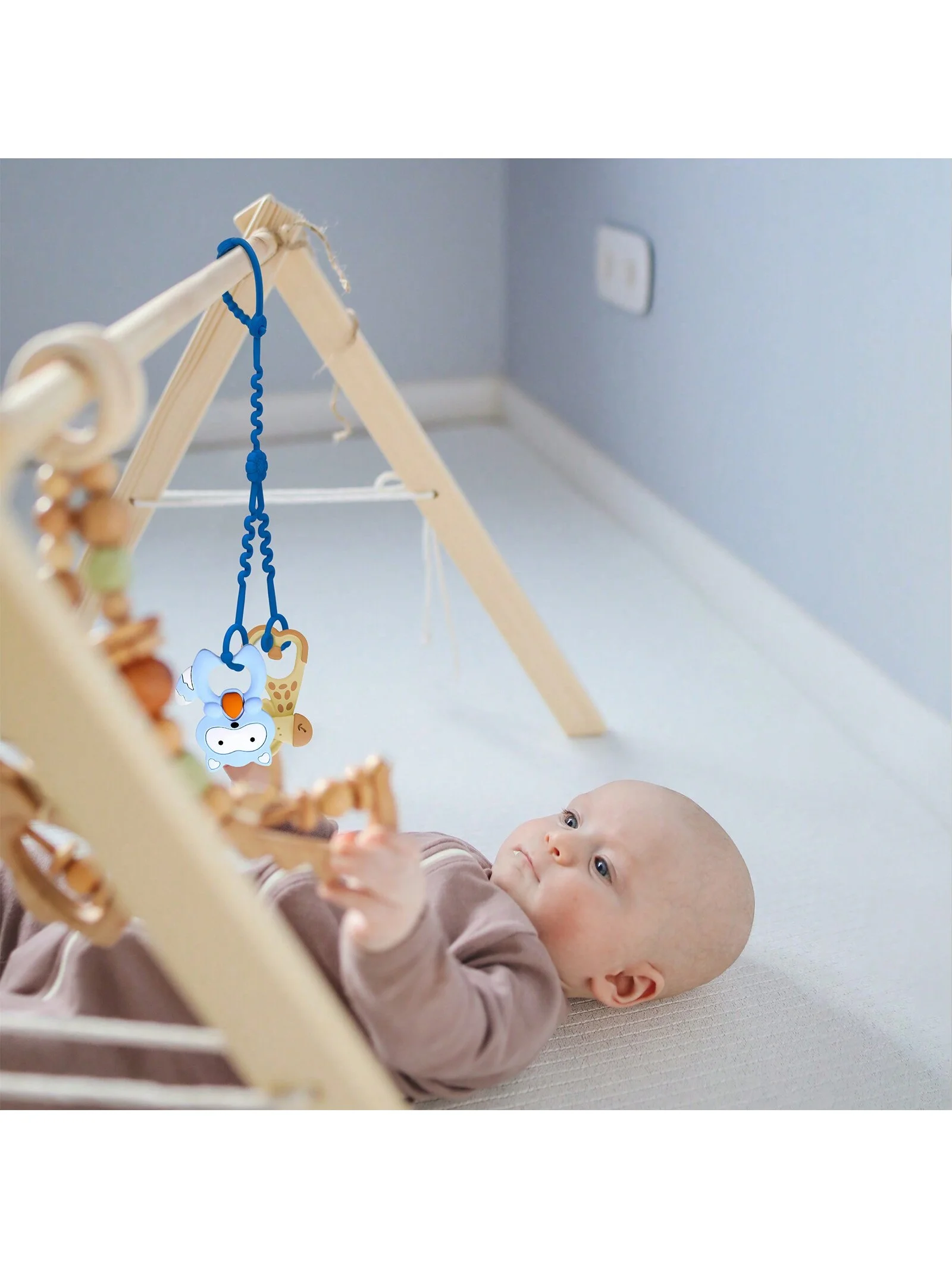 Doppelköpfiger Silikon-Spielzeughalter für Kleinkinder Verstellbarer Anti-Verlust-Gurt für Kinderwagen Hochstuhl Universelle Leine – Detail 2