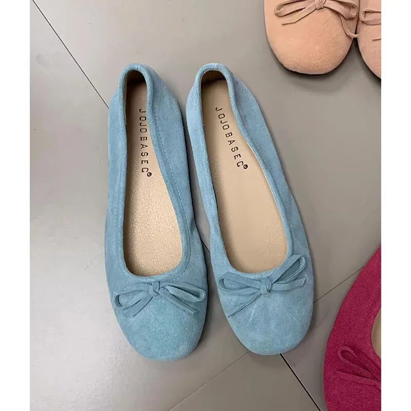 New Fashion Retro Ultra-soft Women Spring Flat Sole Single Shoe Leisure Comfortable Leather Shoe New Ballet Shoe Zapatos Mujer