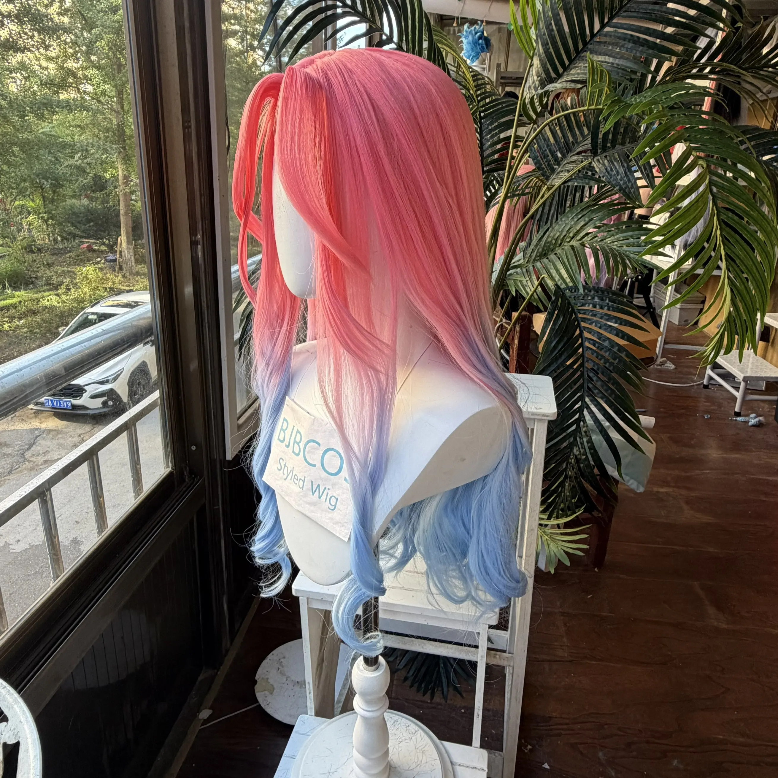 스타일링된 가발 ‌ 미지 코스프레 가발 애니메이션 외계 - Anime Cosplay Blue Hair 리뷰 및 가격