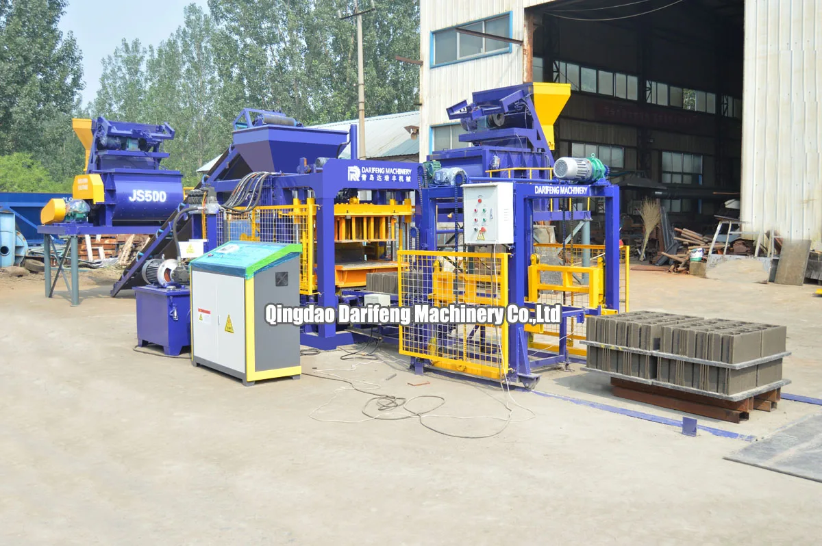 QT6-15 آلة رصف البلوك الخرساني آلات تصنيع الطوب الأوتوماتيكية آلات كتلة الخرسانة