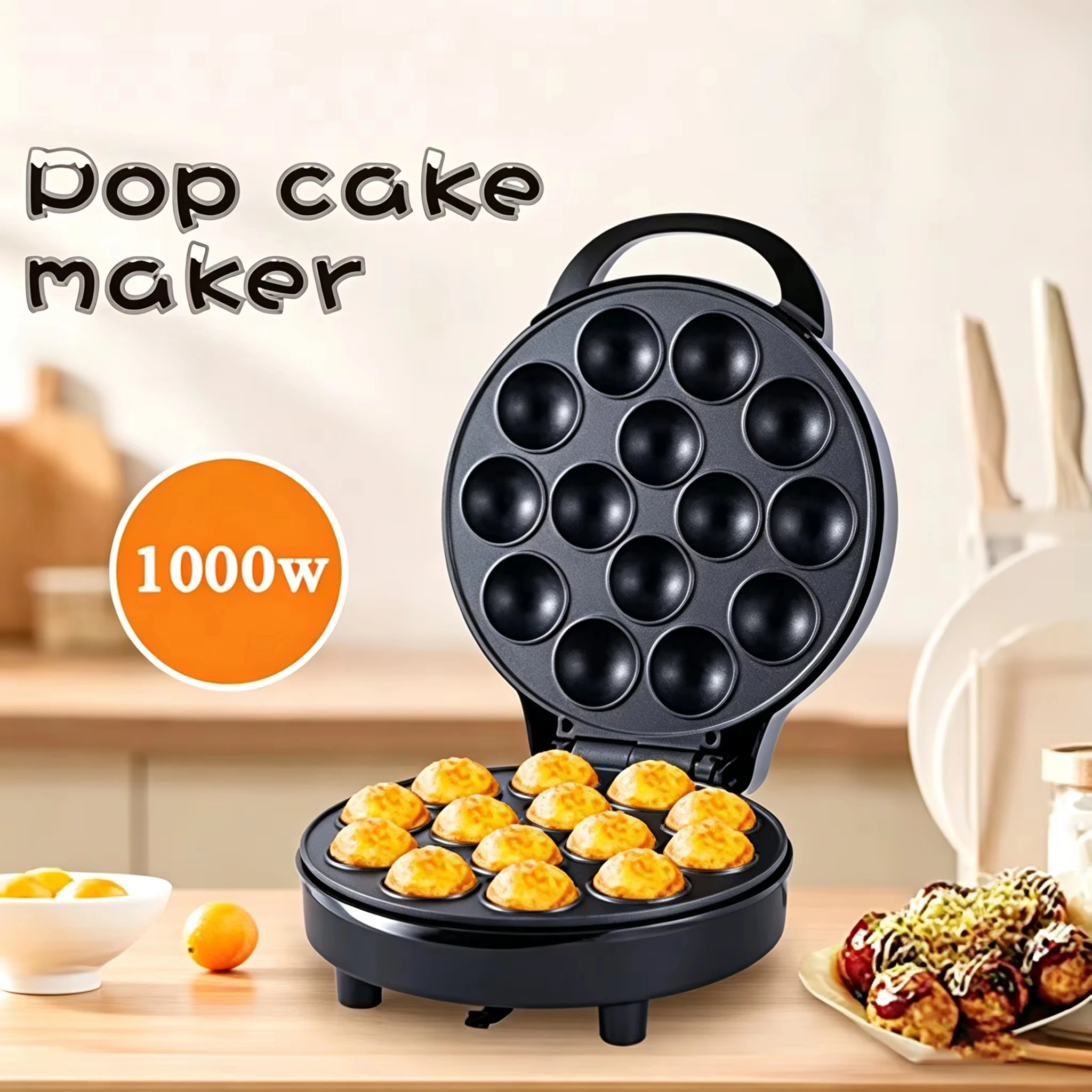 Electric Cross-border 14-hole Household Takoyaki Bread Maker Meatball Maker Pancake Breakfast Machine Baking