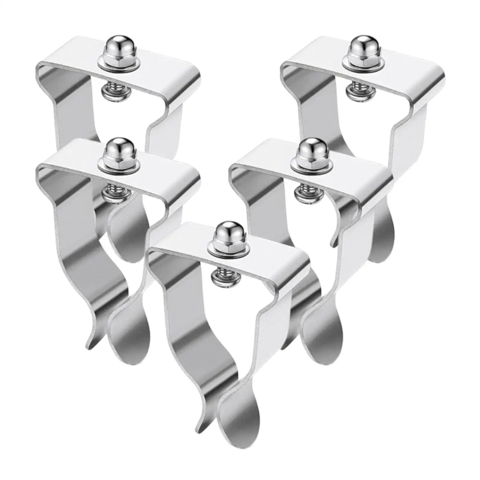 5Pcs Window Well Cover Clips Heavy Duty with Screws Nuts Stainless Steel Replace Clamps Hardware Kit Utility Sturdy Accessories