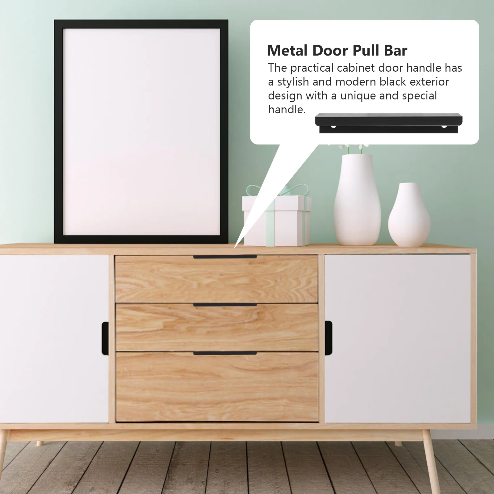 

4pcs Black Cabinet Handles Drawer Pulls Hidden Finger Pull Handle Metal Door Bar Back Mount Shoe Wardrobe Hardware Decorative